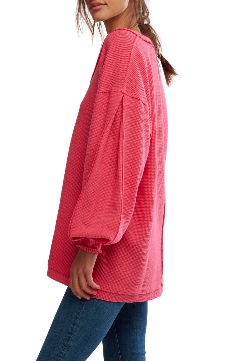 Coast 2 Coast Oversize Thermal Top, Alternate, color, TULIP PINK