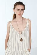 H&M Oversized Top With Tie Shoulder Straps