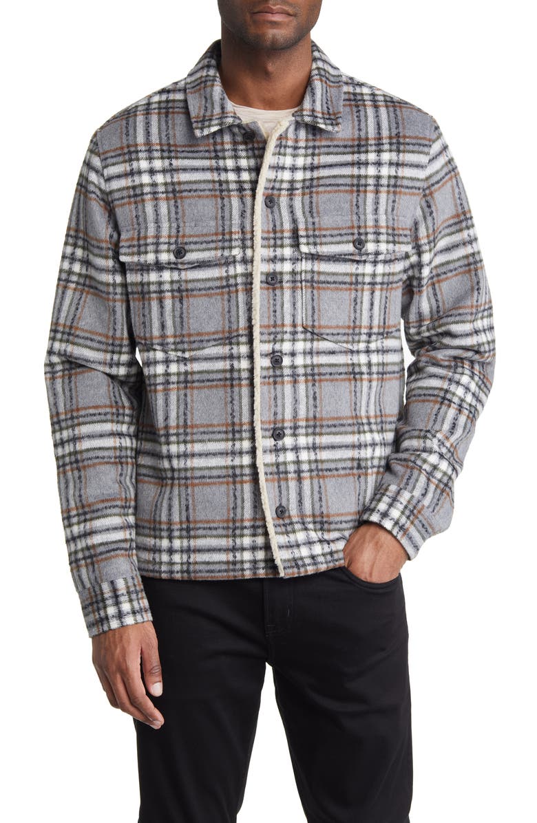 AllSaints Xanetta Plaid Shirt Jacket, Alternate, color, 