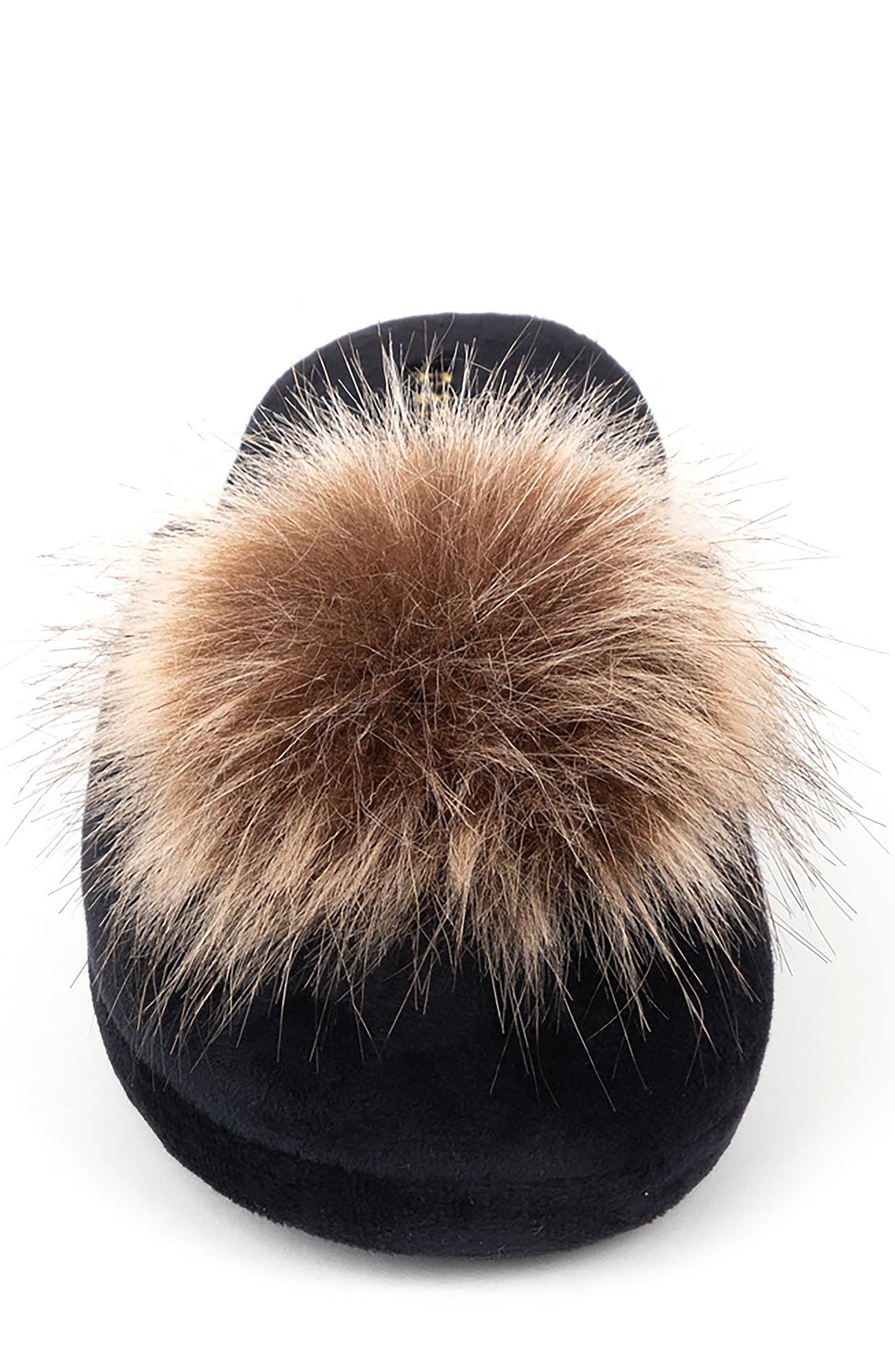 Daisy Slipper, Alternate, color, BLACK FABRIC