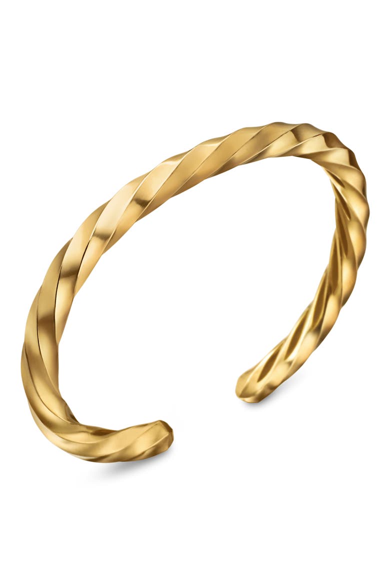 Cable Edge® Cuff Bracelet in 18K Yellow Gold, 5.5mm, Alternate, color, 18K GOLD RECYCLED
