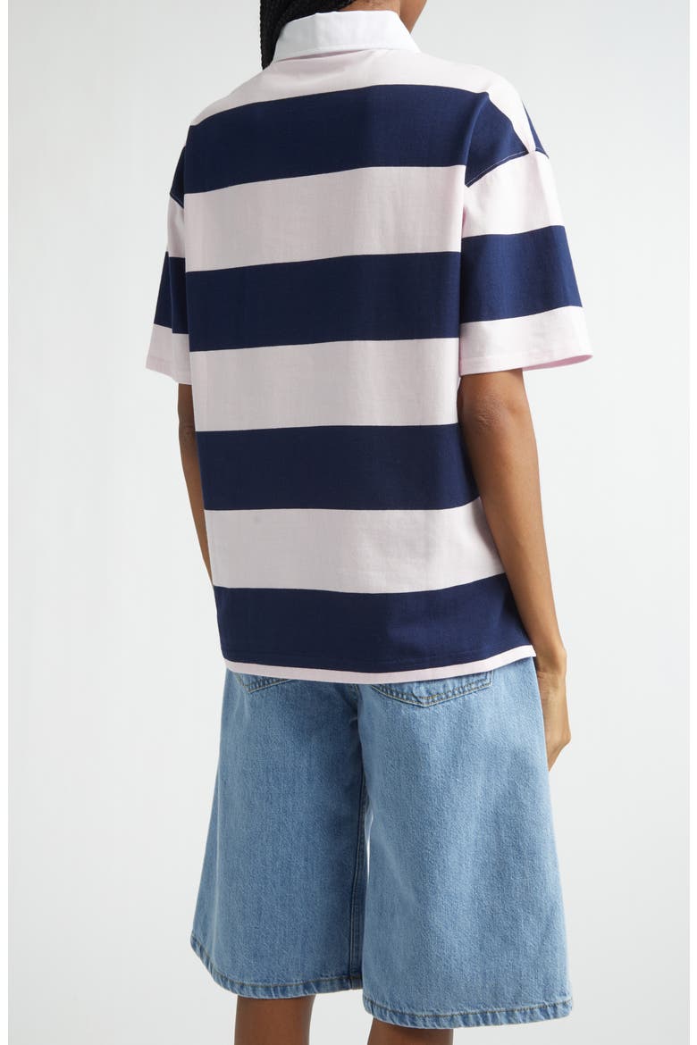 Stripe Cotton Polo, Alternate, color, PINK-BLUE