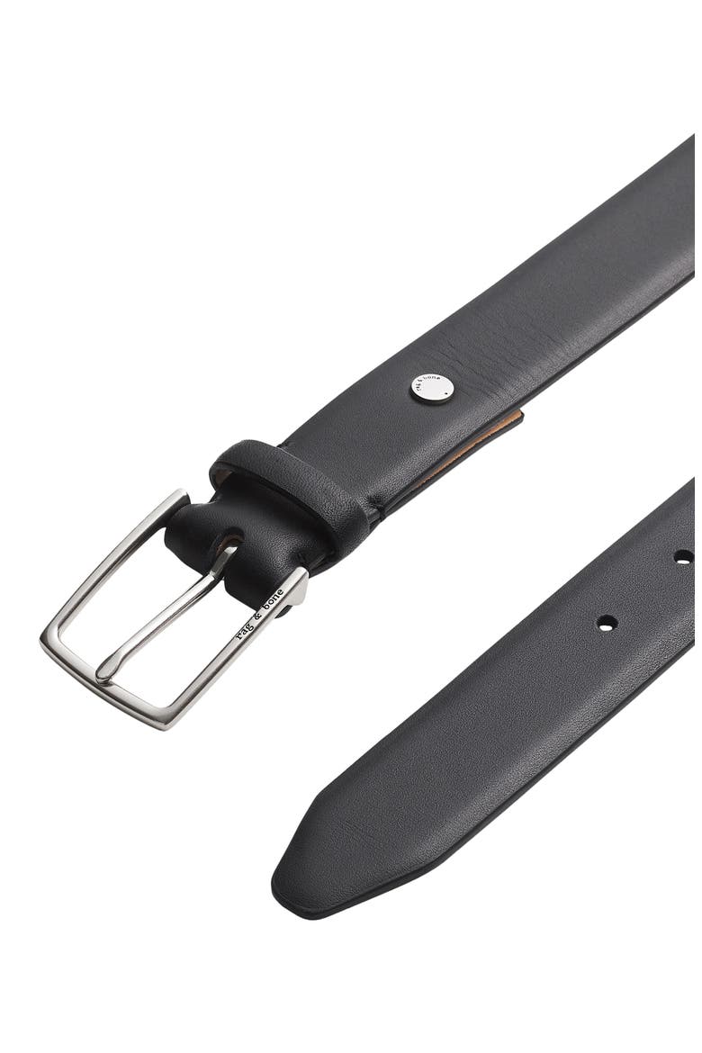 Black Leather Belt, Alternate, color, BLACK