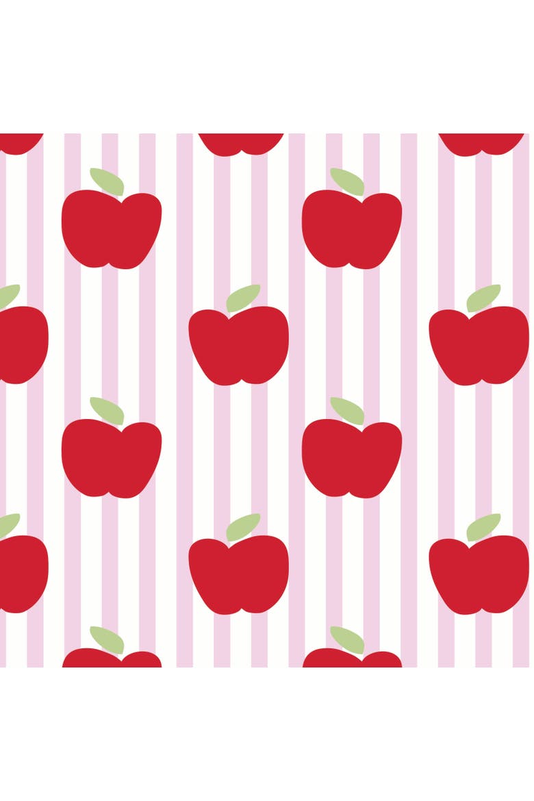 Alden Girls' Pajama Pant Set, Alternate, color, Schoolhouse Apples Pink