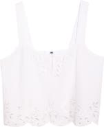 Lunya Embroidered Eyelet Linen Tank