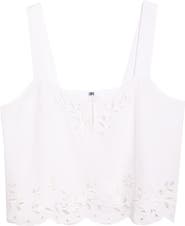 Lunya Embroidered Eyelet Linen Tank