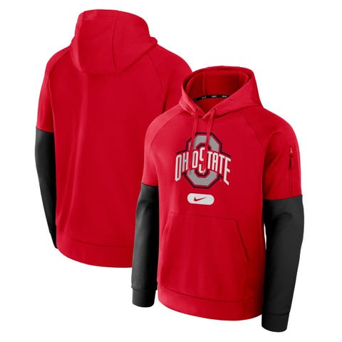 Men's Nike Scarlet Ohio State Buckeyes Fitness Performance Pullover Hoodie