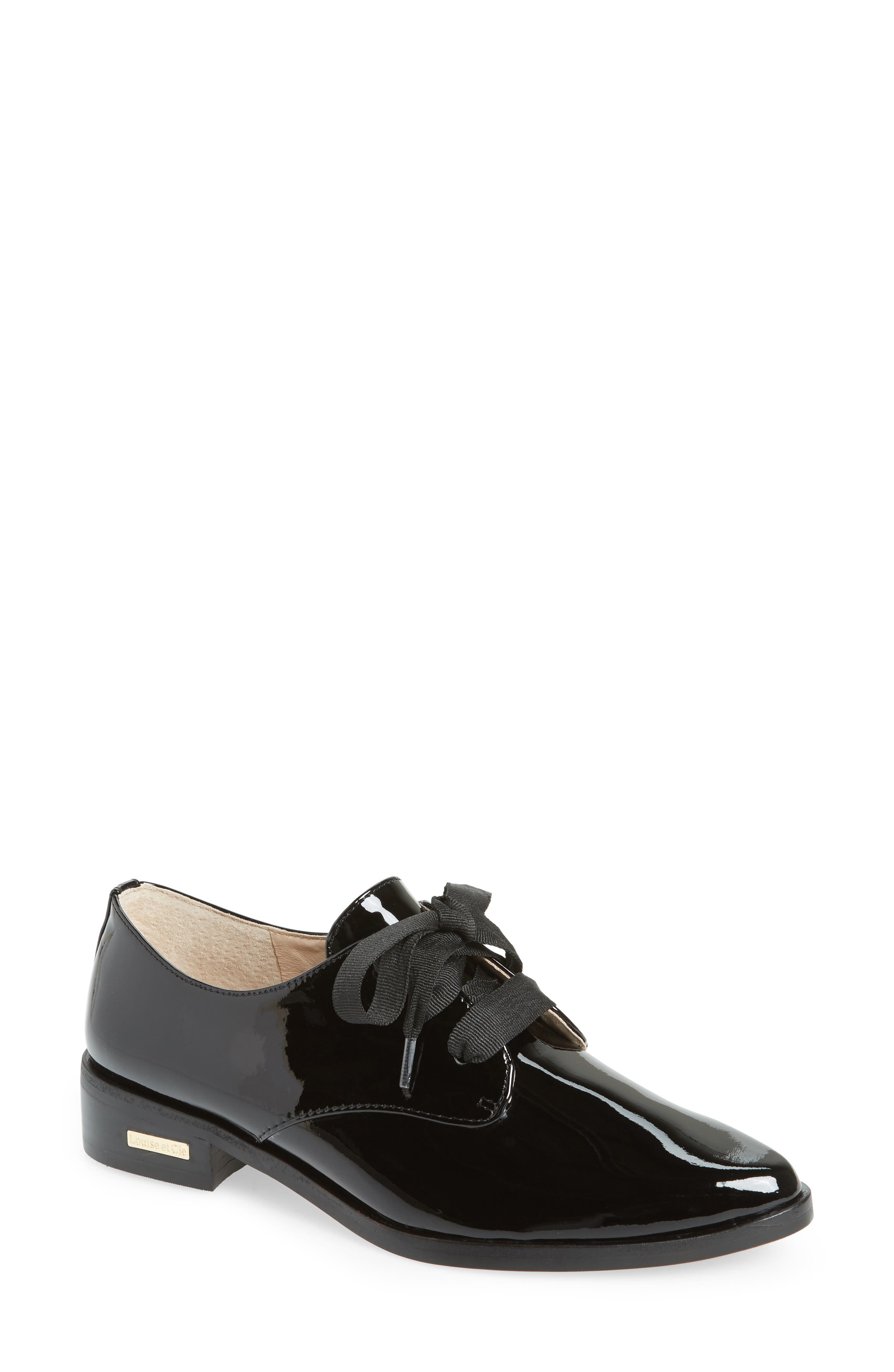 Adwin Almond Toe Oxford (Nordstrom Exclusive), Main, color, BLACK