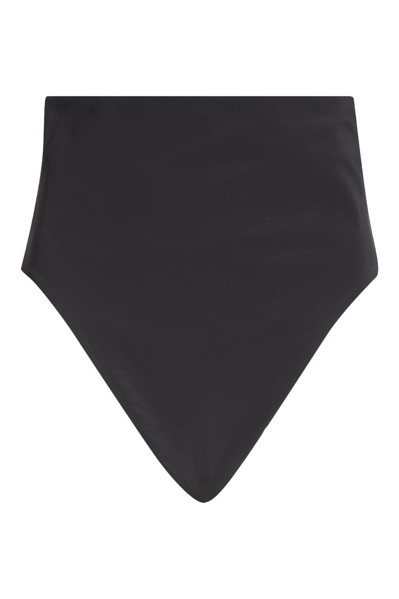 Dirt Brief High Waist Bikini Bottoms, Alternate, color, BLACK
