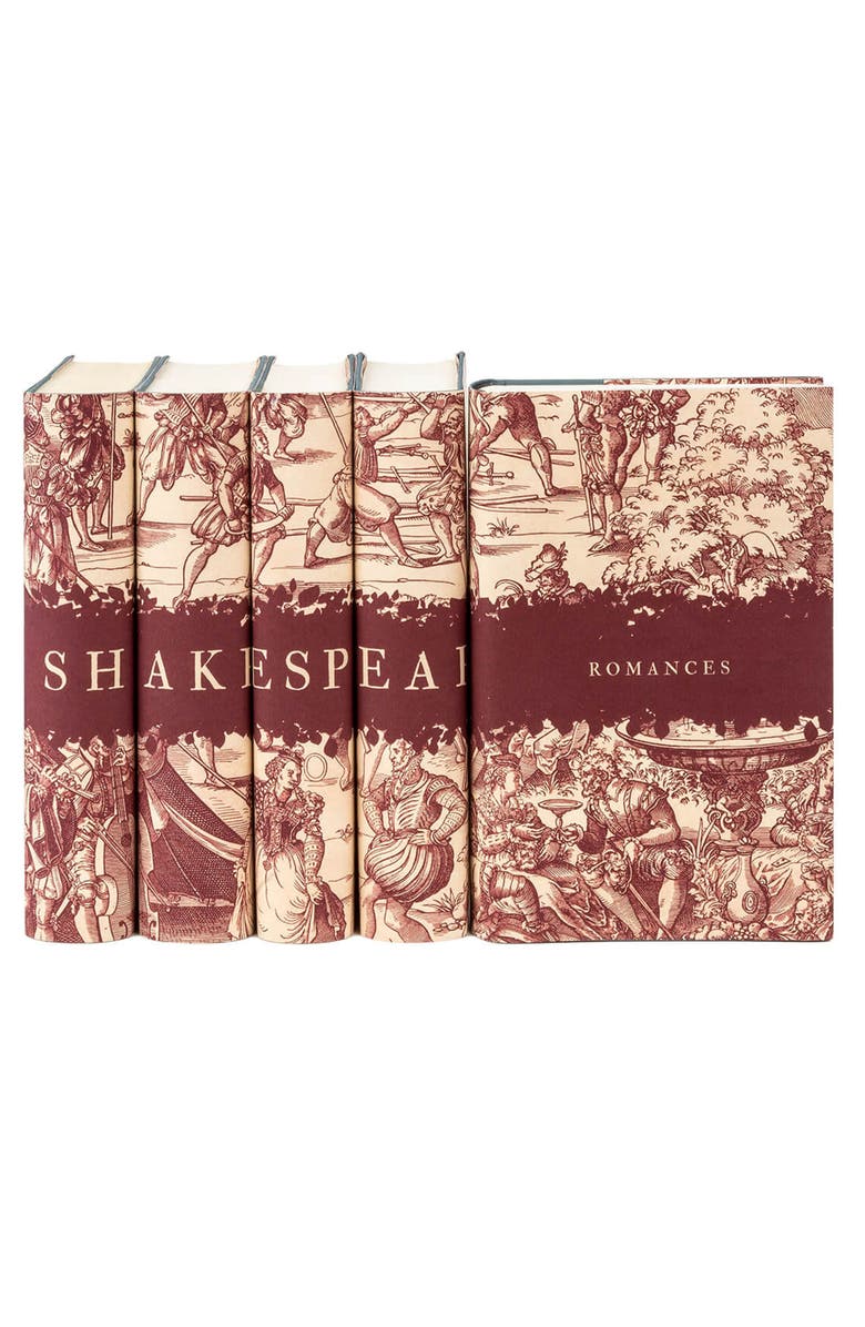 Juniper Books William Shakespeare Engraving Book Set, Alternate, color, Red
