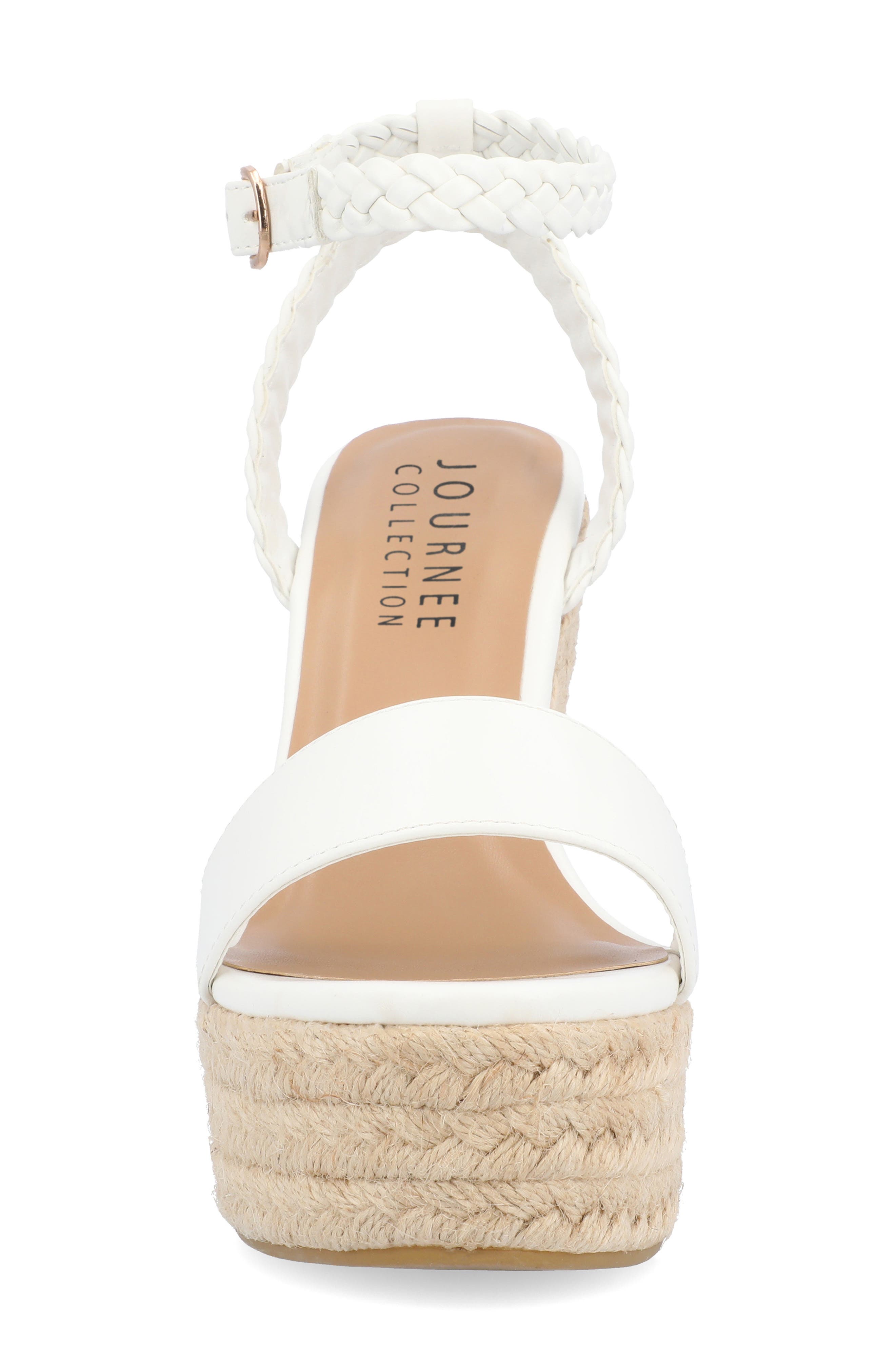 Journee Collection Andiah Sandal, Alternate, color, White