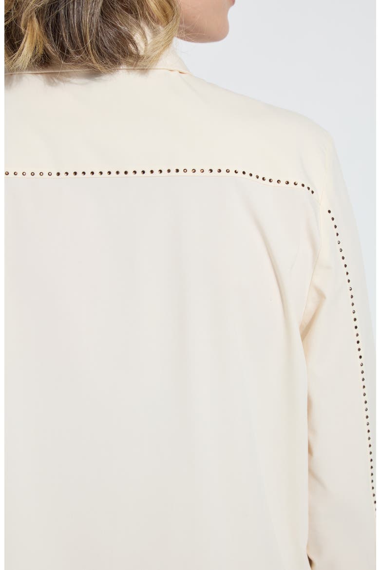 Rackel Crystal Embellished Shirt, Alternate, color, MACADAMIA