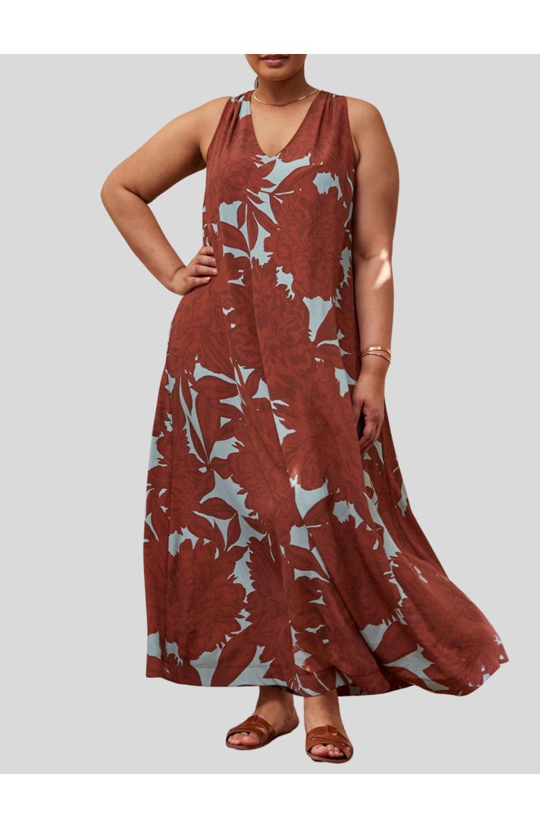 Live Unlimited Maxi Sun Dress, Alternate, color, Brown