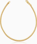 Oradina 14K Gold Bodega Box Bracelet