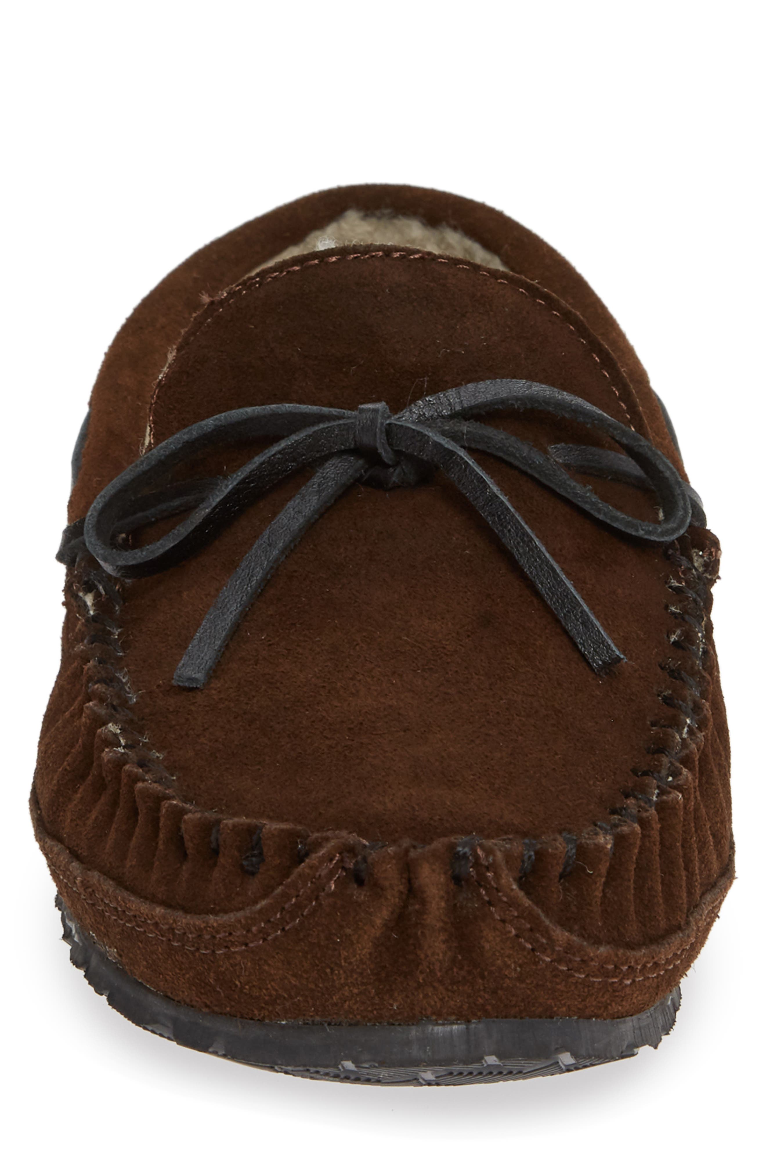 Minnetonka 'Casey' Slipper, Alternate, color, Chocolate