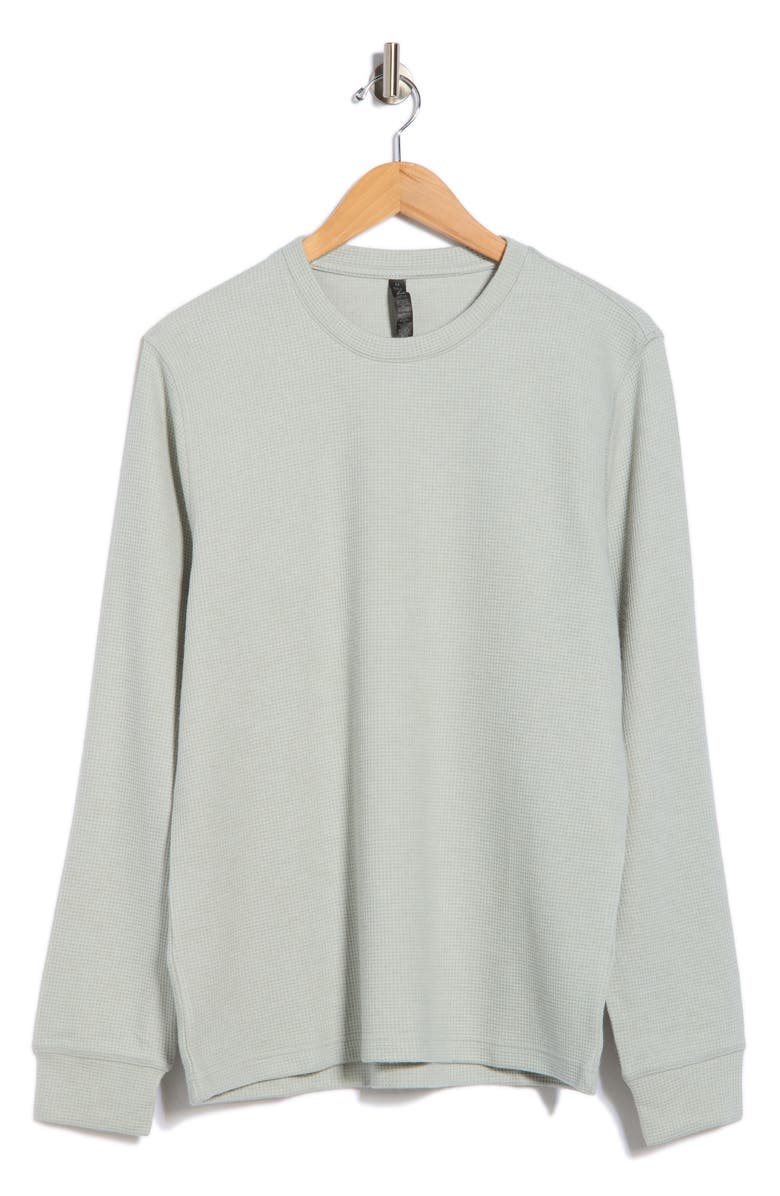 Z by Zella Waffle Knit Long Sleeve T-Shirt, Alternate, color, Grey Haze