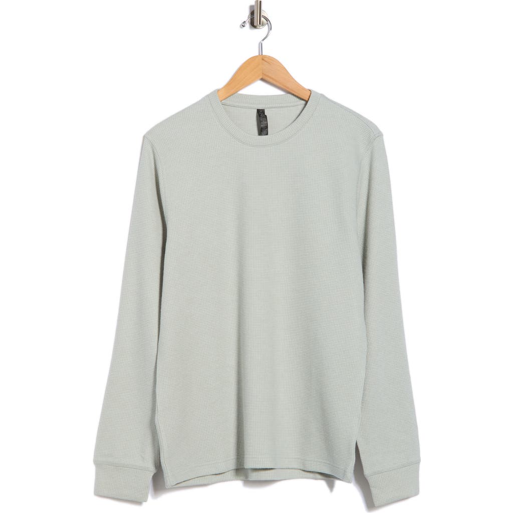 Z By Zella Waffle Knit Long Sleeve T-shirt In Gray