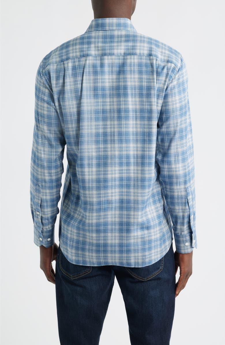 Peter Millar Riccia Plaid Button-Up Shirt, Alternate, color, Rain Cloud
