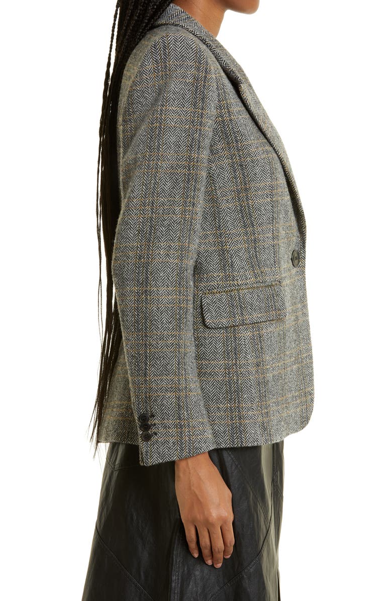 Isabel Marant Étoile Kerstin Herringbone Wool Jacket, Alternate, color, 