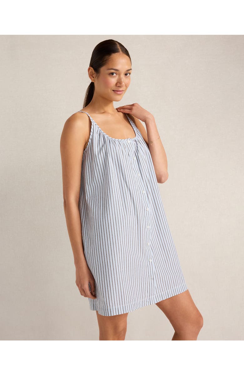 Haven Well Within Organic Cotton Poplin Iris Stripe Chemise, Alternate, color, Iris Stripe White Multi