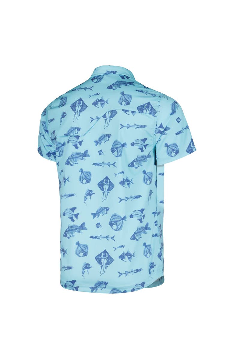FLOMOTION Men's Flomotion Blue THE PLAYERS Fishing Tri-Blend Button-Up Shirt, Alternate, color, Blue
