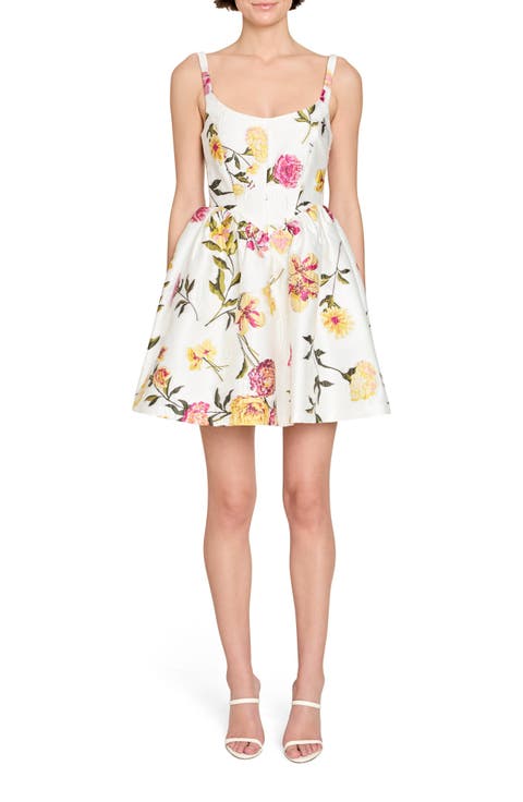 Mabel Floral Print Fit & Flare Minidress