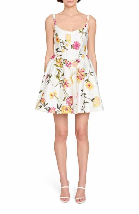 Amanda Uprichard Mabel Floral Print Fit & Flare Minidress