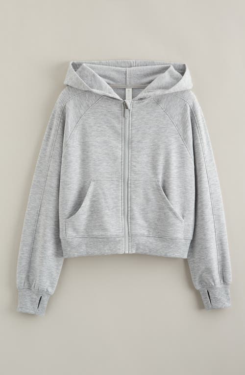 Zella Girl Kids' Aspire Fleece Zip-up Hoodie In Gray