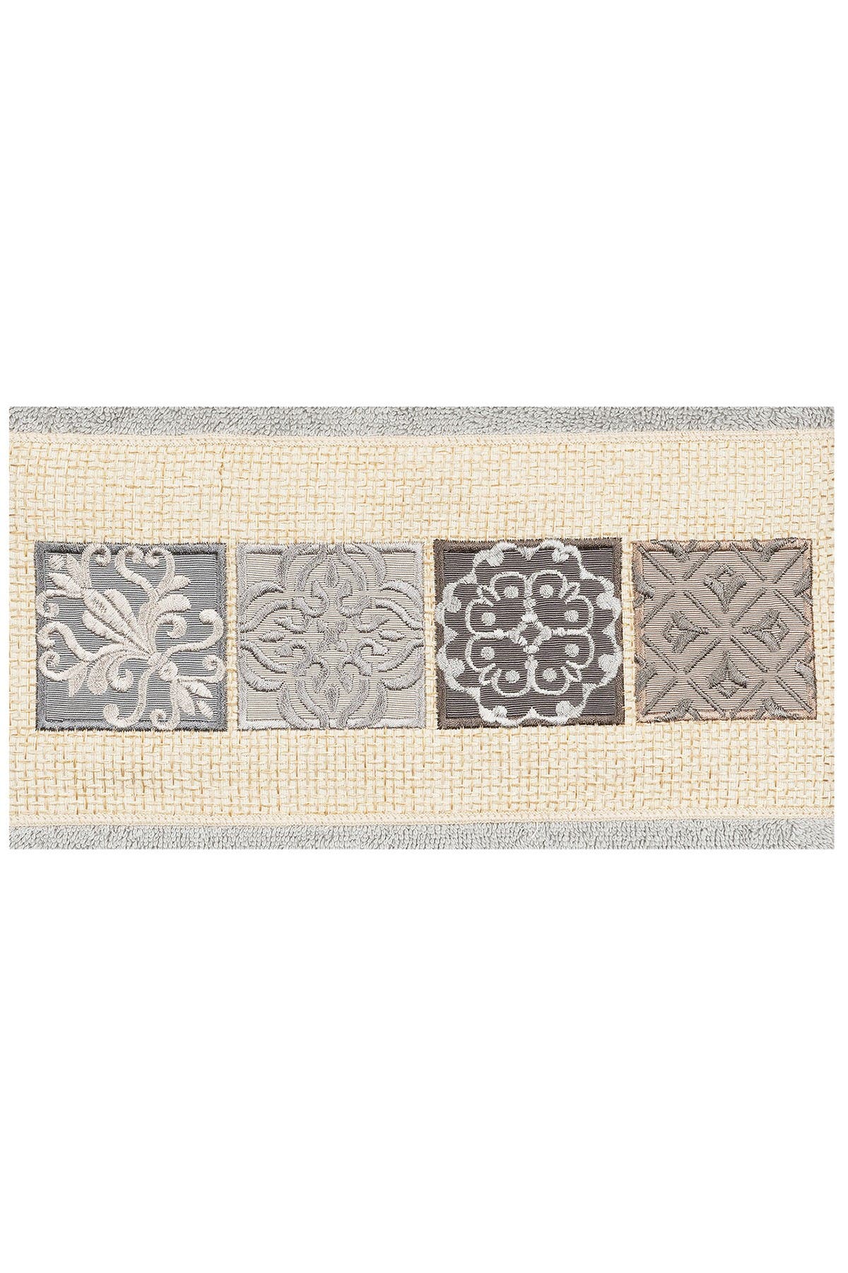 Linum Home Textiles Vivian Embellished Bath Towel - Light Gray