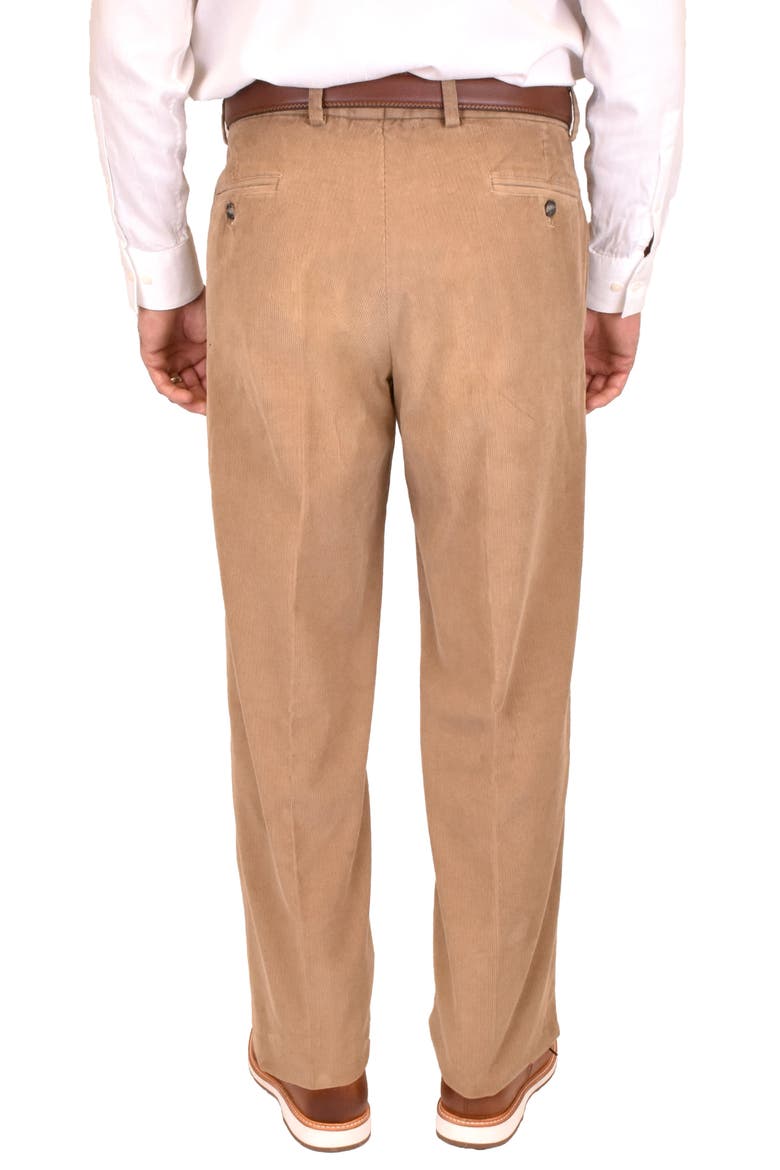 Flat Front Corduroy Dress Pants, Alternate, color, KHAKI