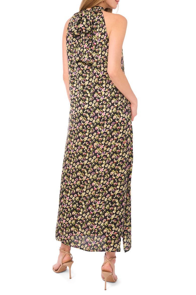 Halter Neck Maxi Dress, Alternate, color, RICH BLACK