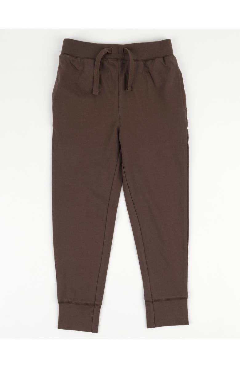 Leveret Kids 100% Cotton Lightweight Jogger Pants, Main, color, Brown