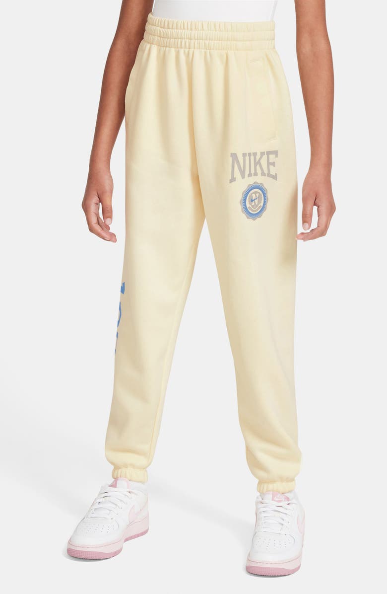 Nike Kids' Sportswear Club Fleece Sweatpants, Main, color, Coconut Milk/ College Grey