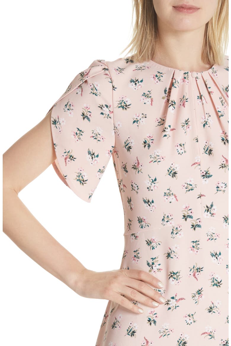 flora tulip sleeve dress, Alternate, color, CAMEO PINK