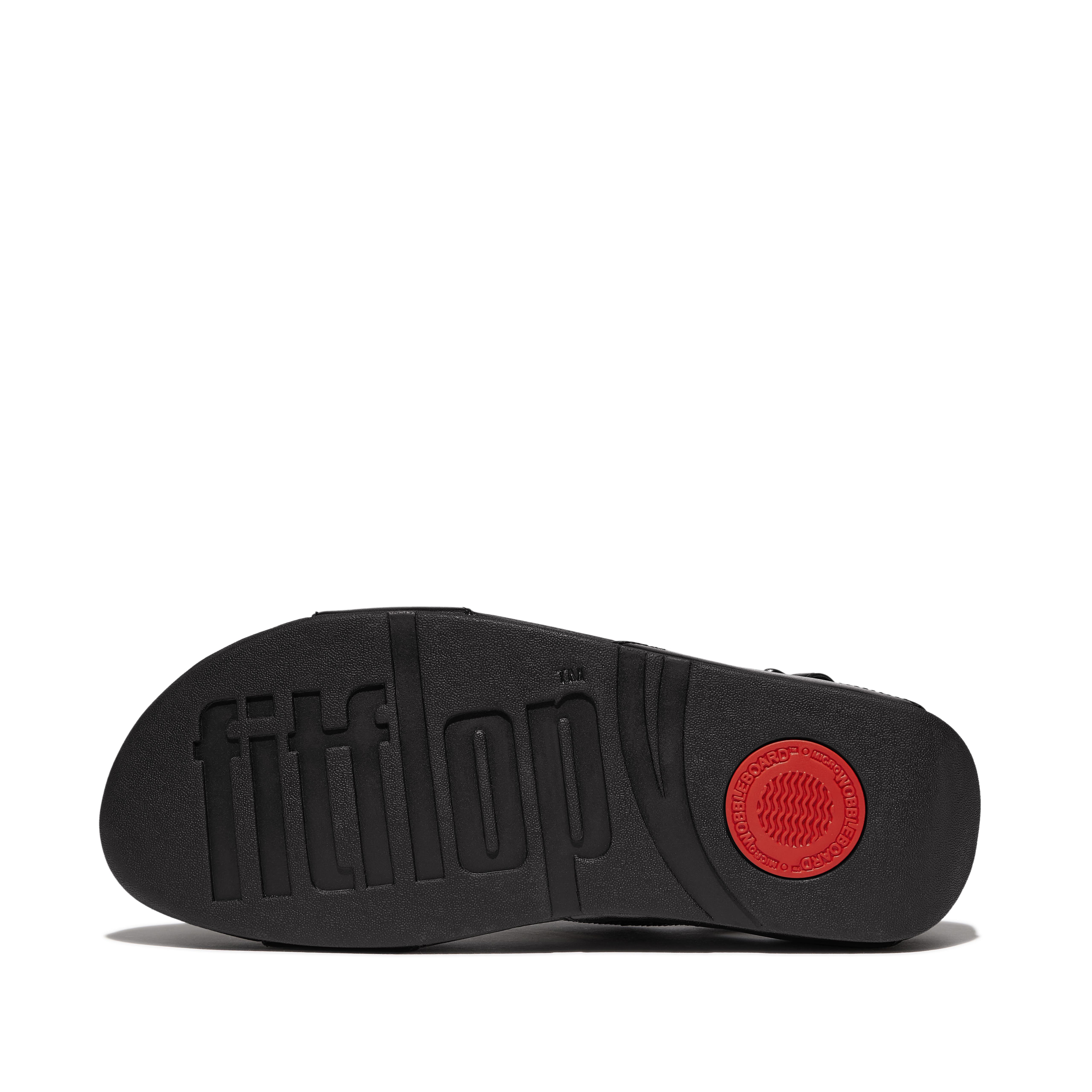 FitFlop Lulu Sequin back-strap sandals, Alternate, color, All Black