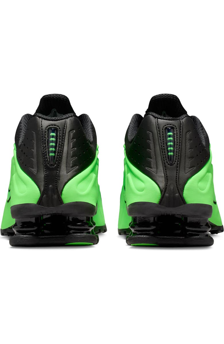 Nike Shox R4 Sneaker, Alternate, color, Black/ Voltage Green/ Black