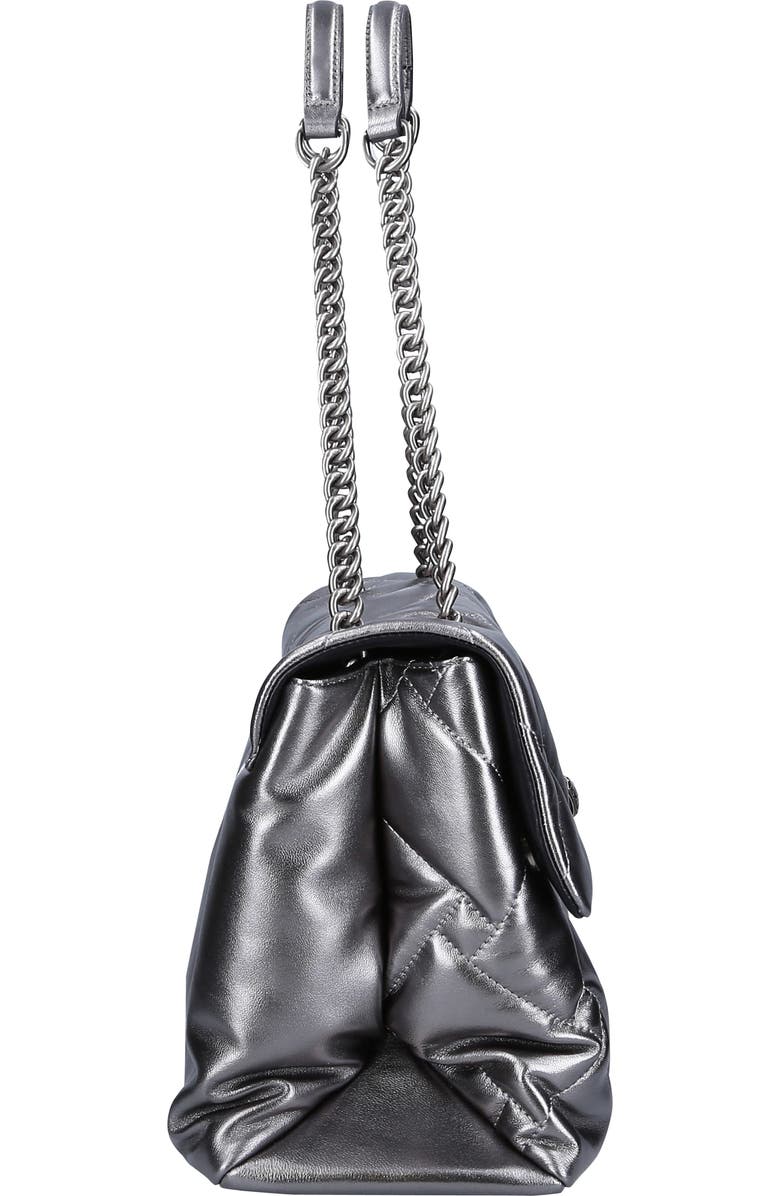 Kurt Geiger London Kensington XXL Soft Metallic Leather Shoulder Bag, Alternate, color,