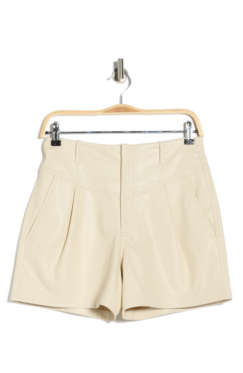 AG Shae Faux Leather Shorts, Alternate, color, Ivory Dust
