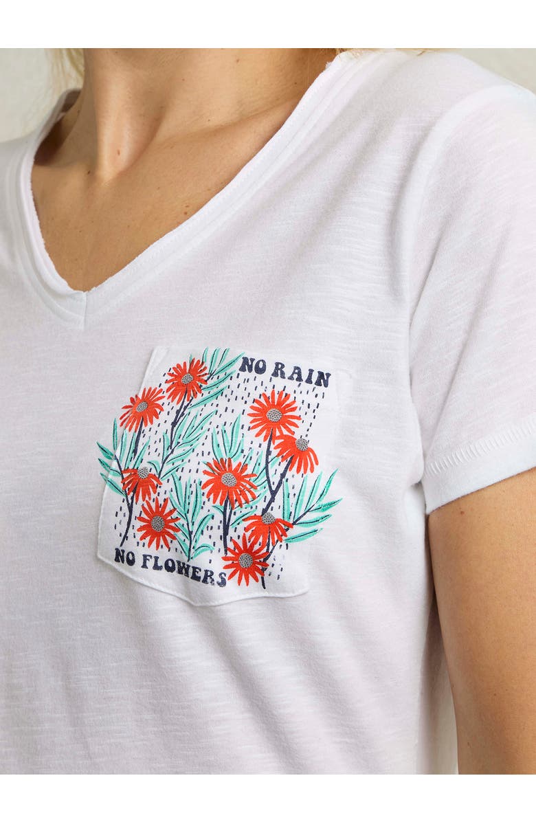 Weird Fish No Rain No Flowers Slub Pocket T-Shirt, Alternate, color, White