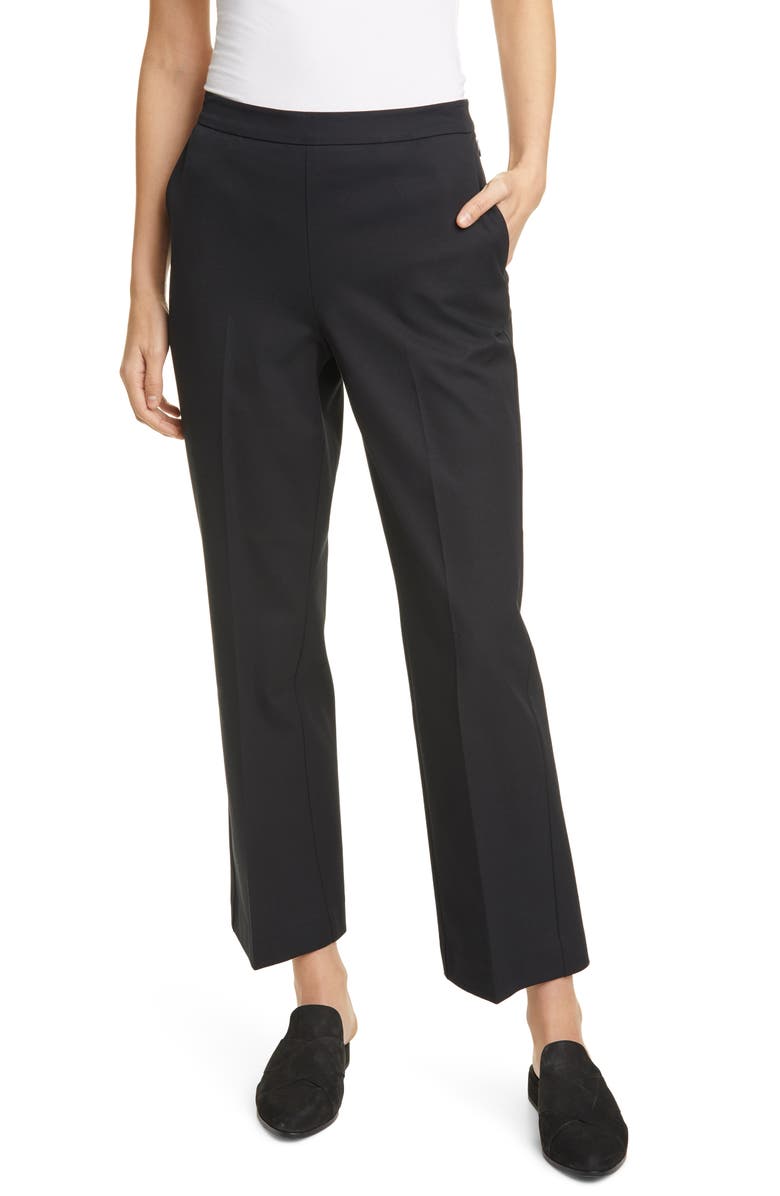 Eileen Fisher High Waist Stretch Organic Cotton Pants, Main, color,