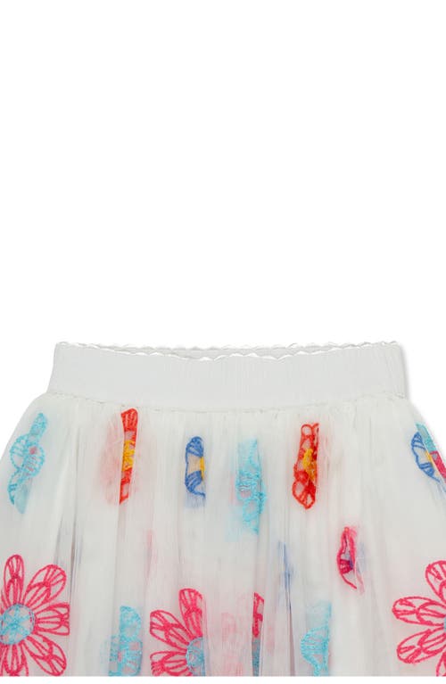 Peek Aren't You Curious Kids' Flower Print Top & Embroidered Tulle Skirt Set In Print