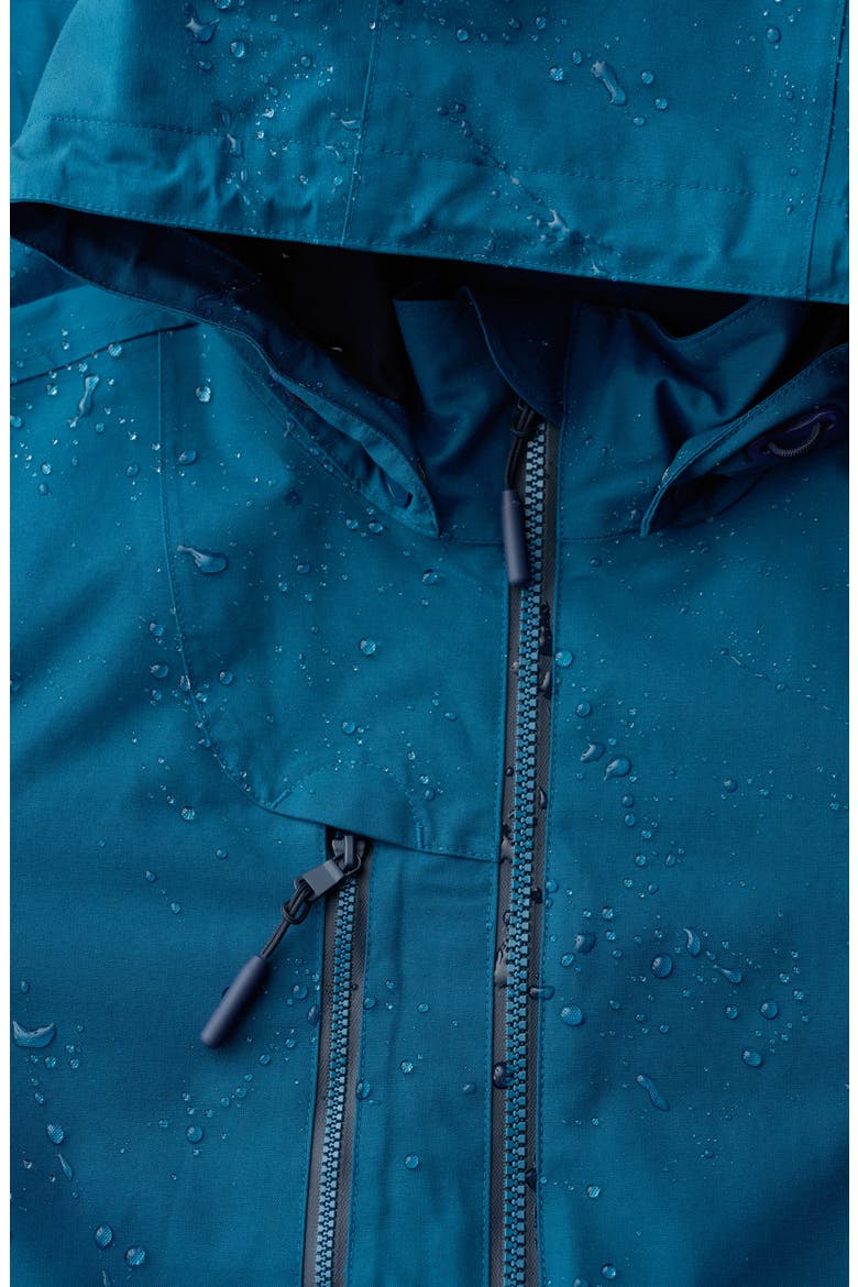 Coverack Waterproof Organic Cotton Raincoat with Removable Hood, Alternate, color, RAINCLOUD