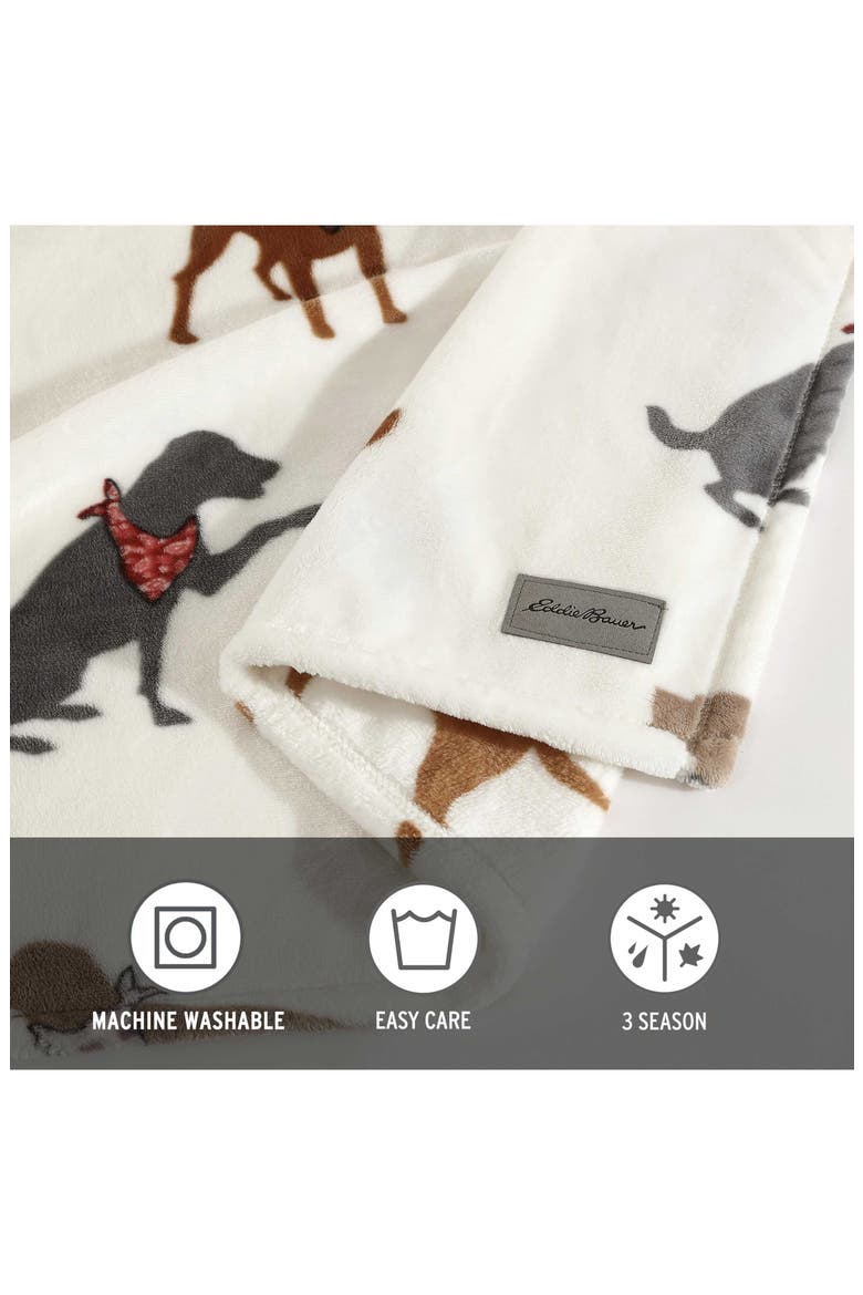 Dogs with Scarves Fleece Blanket, Alternate, color, GREY
