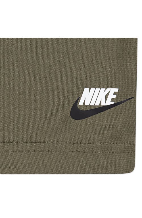 Nike Kids' Split Futura T-shirt & Shorts Set In Medium Olive
