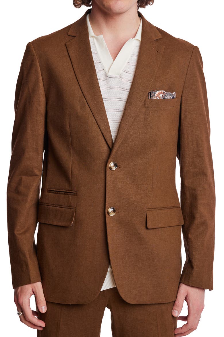Dover Slim Fit Sport Coat, Main, color, BROWN LINEN