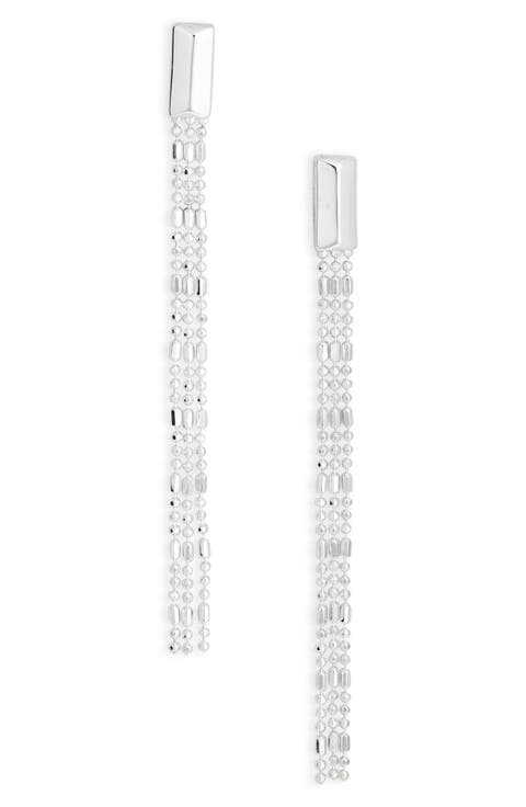 Demi Fine Ball Chain Linear Drop Earrings