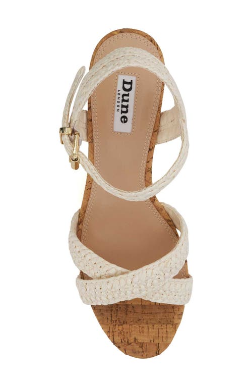 Dune London Kelisa Platform Wedge Sandal In White