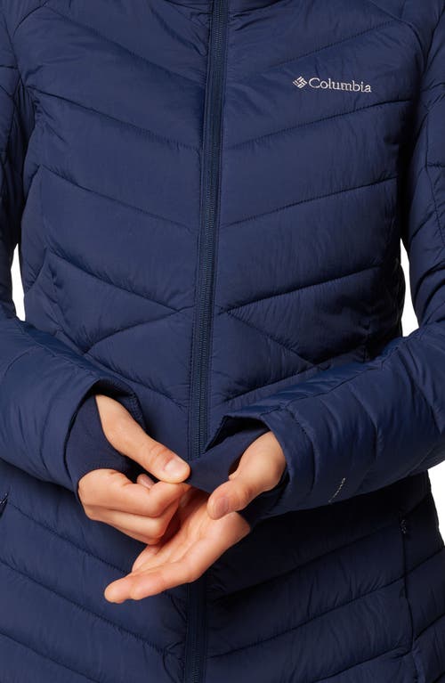 Columbia Joy Peak™ Ii Hooded Water Repellent Mid Jacket In Blue