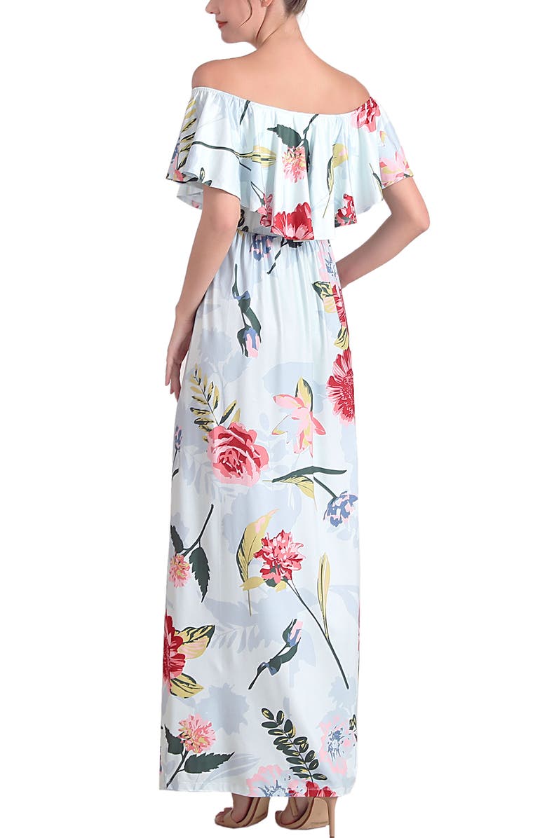 Kimi & Kai Deya Off the Shoulder Maternity/Nursing Maxi Dress, Alternate, color, 