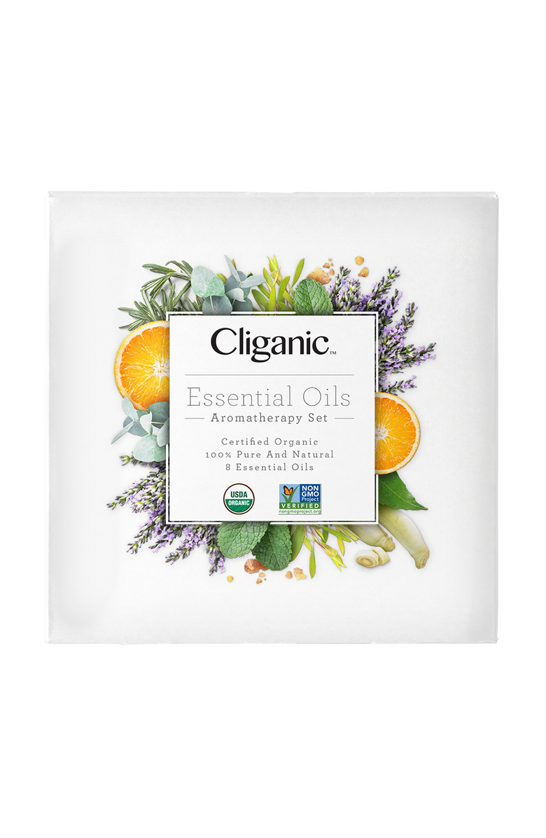 Cliganic Organic Aromatherapy Set - Top 8 Essential Oils, Alternate, color, NO COLOR